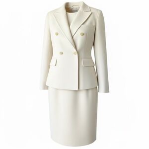 CELINE set jacket and sleeveless dress wool
